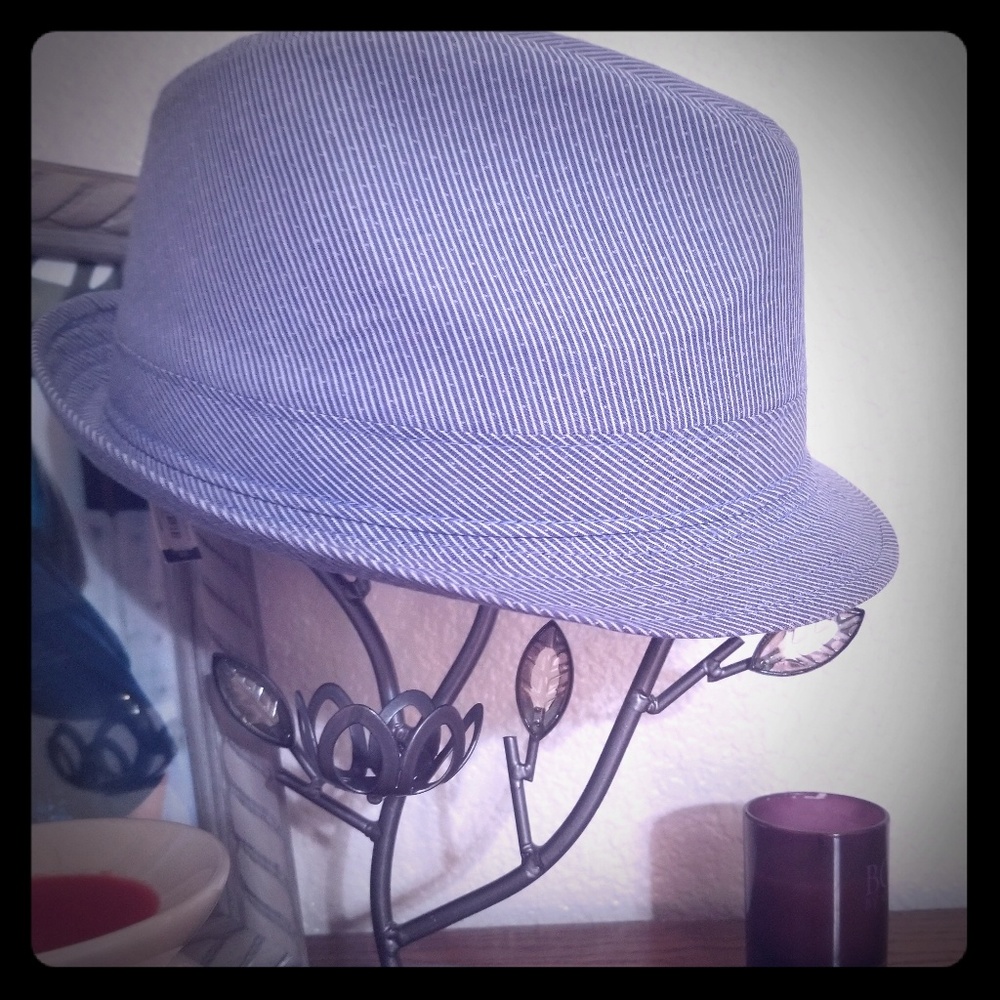 Never been worn Cremieux Striped Blue and White Ha